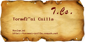 Tormási Csilla névjegykártya